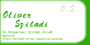oliver sziladi business card