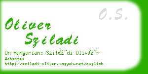 oliver sziladi business card